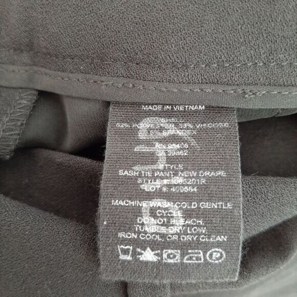 THEORY | Sash Tie Pant New Drape Trousers w Belt Black Sz 8 - Picture 15 of 16